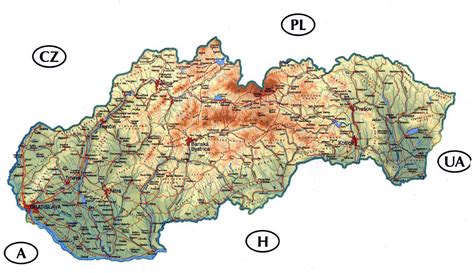 Mapa Slovenska s vyznačenými miestami pôsobenia