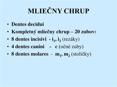 Vývoj chrupu od mliečneho po trvalý