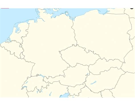 Mapa strednej Európy s vyznačenými centrami gotického umenia