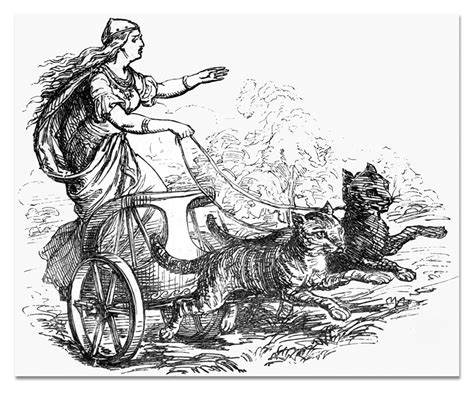 Ilustrácia nordickej bohyne Freyi