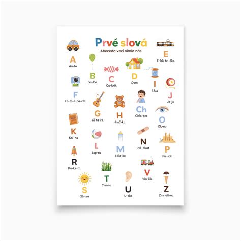 detská abeceda a prvé slová