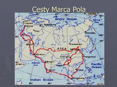 Mapa ciest Marca Pola