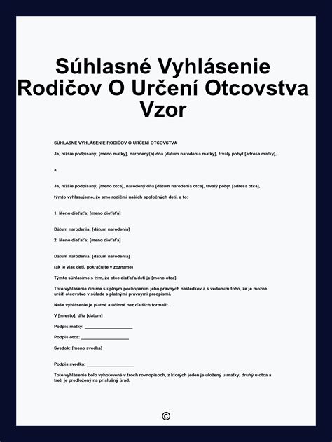 Ilustrácia právnej domnienky otcovstva