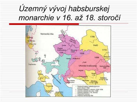 Mapa Habsburskej monarchie v 18. storočí