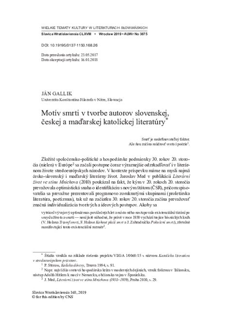 Motív smrti a smútku v poézii