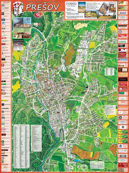Mapa Prešova s vyznačenou ulicou Haburská