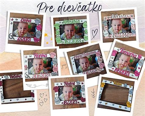 Ukážka rôznych typov personalizovaných tabuliek s údajmi o narodení