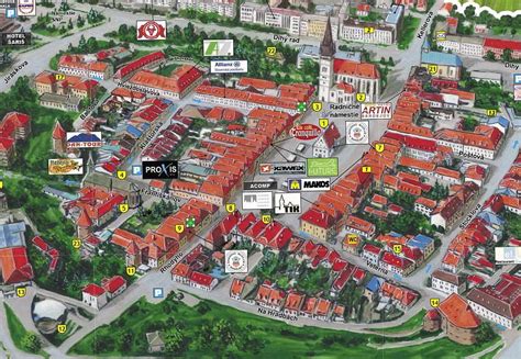 Mapa Banskej Bystrice s vyznačenými jaslami