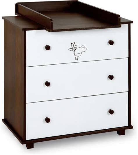 Prebaľovacia komoda s tromi zásuvkami