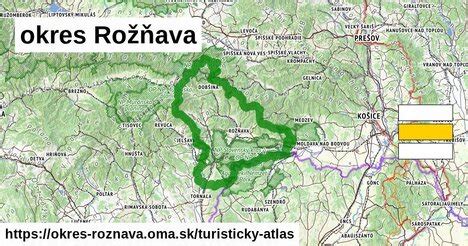 Mapa ObFZ Rožňava s vyznačenými klubmi