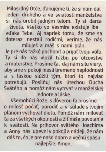 Modlitba za počatie dieťaťa