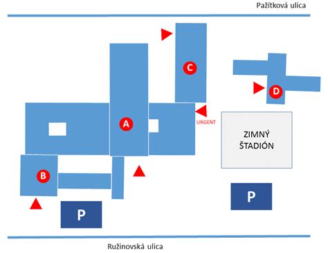 mapa Ružinovská nemocnica