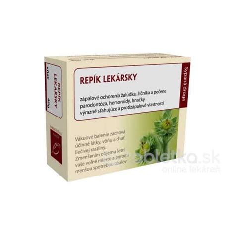 Schéma účinkov repíka lekárskeho